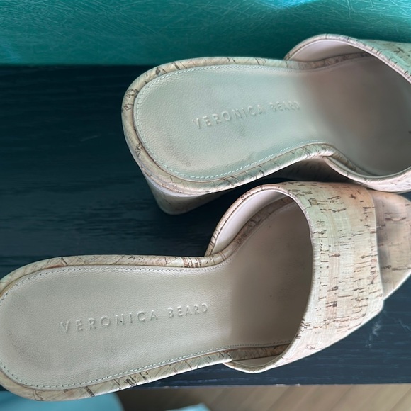 Veronica Beard Dali Tan Cork Wedges - Picture 5 of 6